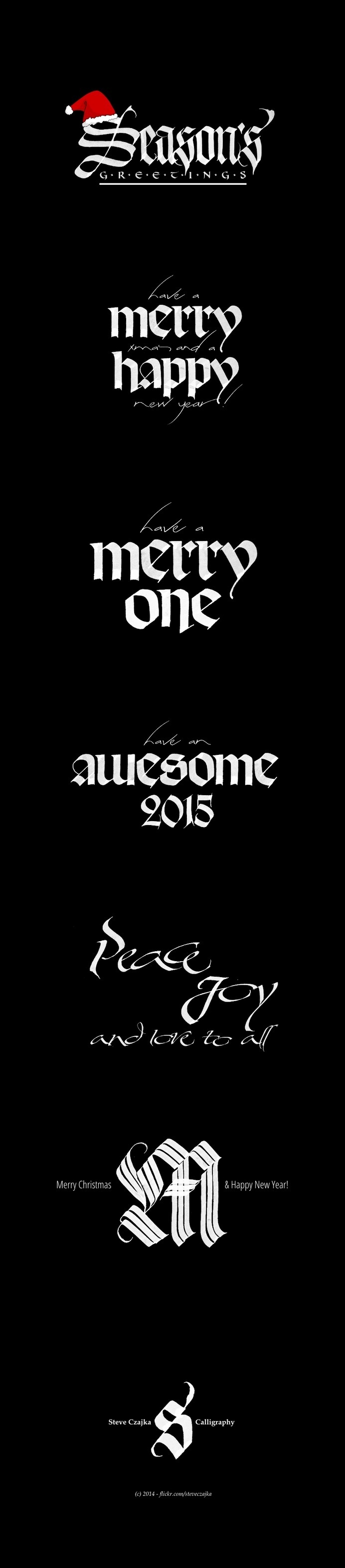 Season's Greetings #calligraphy #happy #year #new #seasons #cards #greetings
