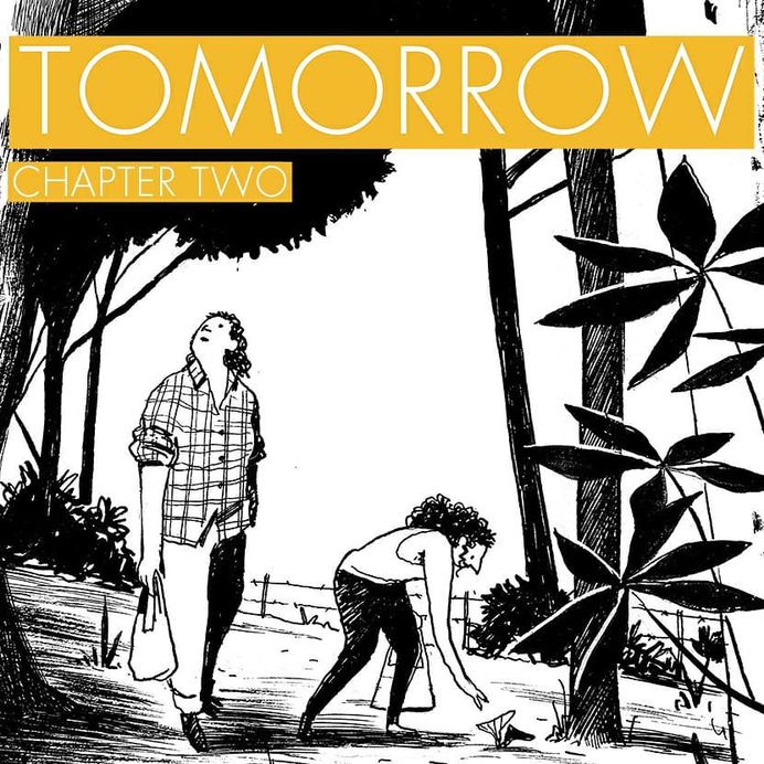 I just finished chapter 2 of my new graphic novel, TOMORROW. It's available now as a digital download from gumroad, for $5! Link in bio. Your support will help me finish chapters 3-6.