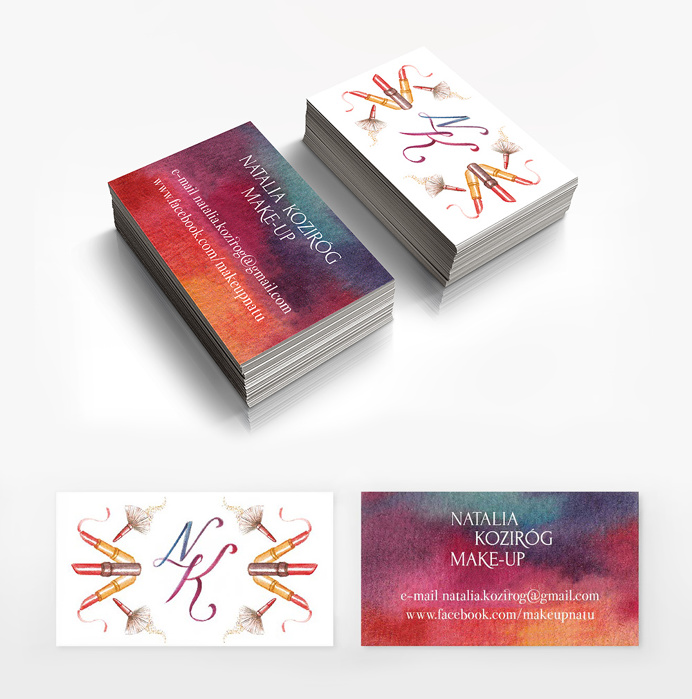 Magic Suitcase #businesscard #makeup #watercolor #watercolour #illustration