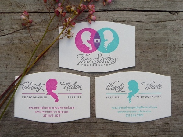 Two Sisters Photography #business #branding #design #type #cards