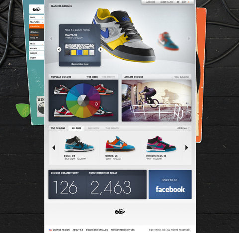 Nike 6.0 id Nation - Work - Instrument #shoes #design #clean #simple #colorful #web