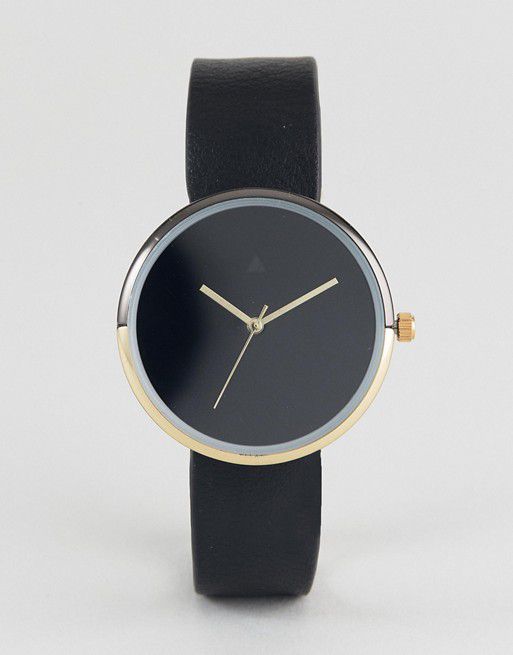 ASOS | ASOS – Minimalistische Uhr in Gold und Schwarz