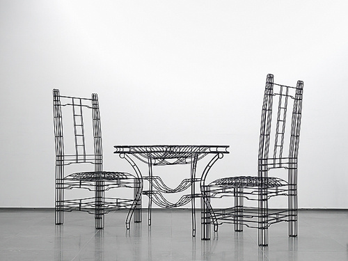 CJWHO ™ (Wire Frame Furniture by NOIZ Architects Say...) #frame #design #interiors #furniture #architecture #wire #art #3d