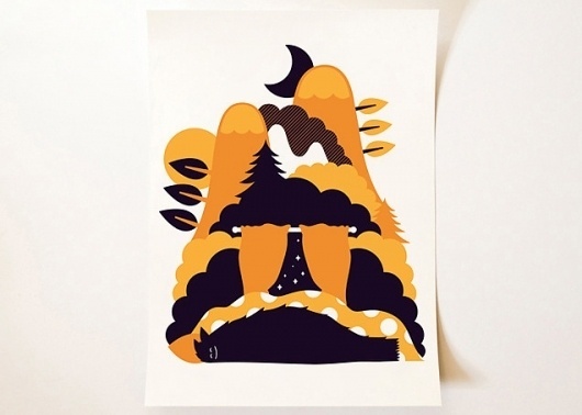 onesidezero — Busy Doing Nothing - A3 Giclée #print #design #illustration #poster #colour