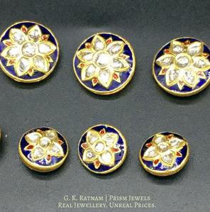Sherwani Buttons - gold diamond polki kundan meena jadau jewellery