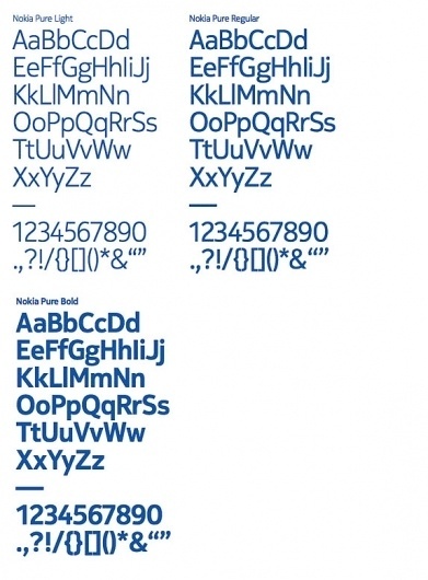 Nokia's New Brand Typeface - Brand New #nokia #specimen #typeface #pure #type