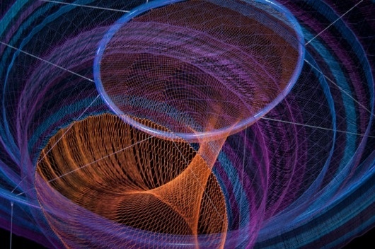 Giant Net Sculptures Color the Sky - My Modern Metropolis #janet #installation #by #art #echelman #net #neon