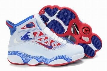 Air Jordan 6 Rings Retro White/Blue/Red Kids's #shoes