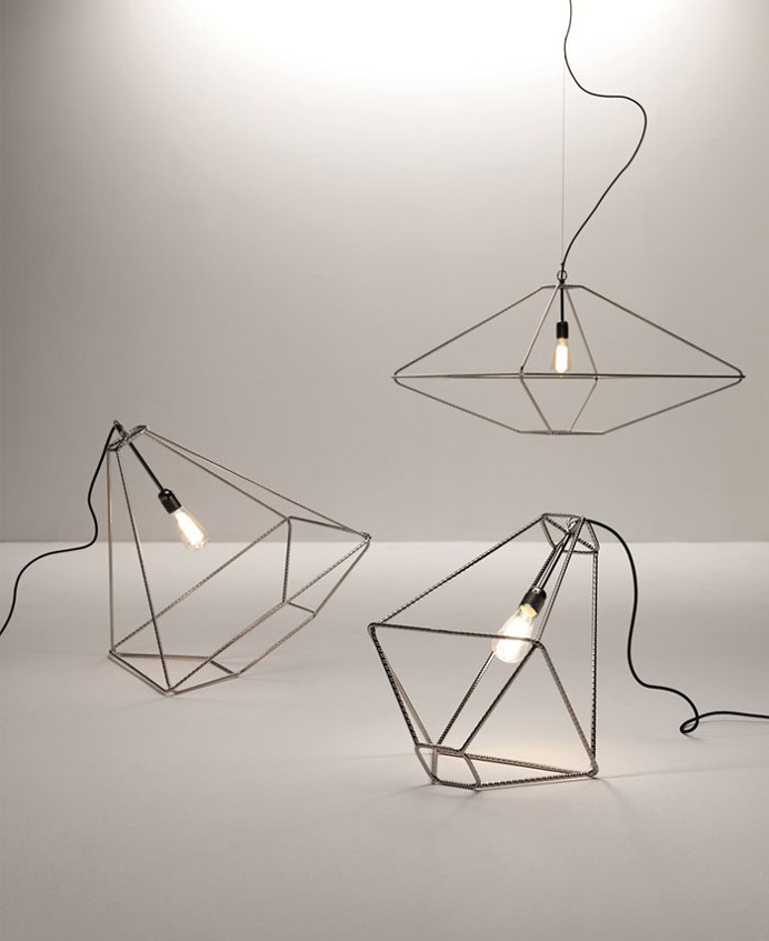 Steel Table Lamp by Sara Bernardi