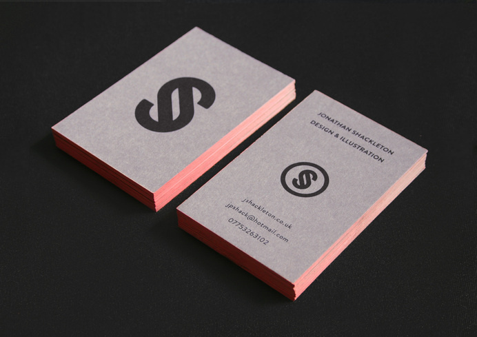 Jonathan Shackleton Â Â | Â Â http://jshackleton.co.uk "Personal identity and self promotion consisting of a simple, structured logo and v #branding #card #print #identity #collateral #logo