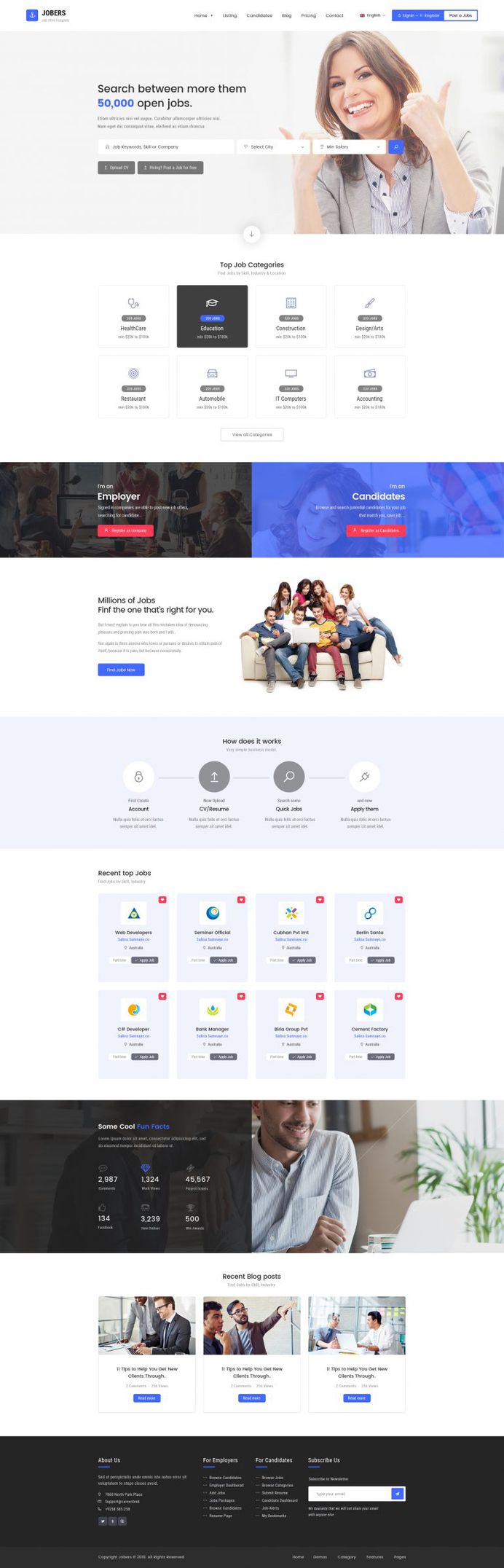 Jobers – Job Board by themenum