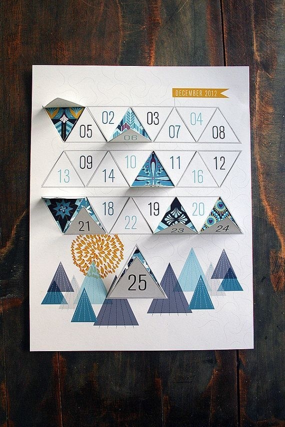 Modern Advent Calendar Printable PDF by JhillDesign on Etsy, $3.00 #calendar