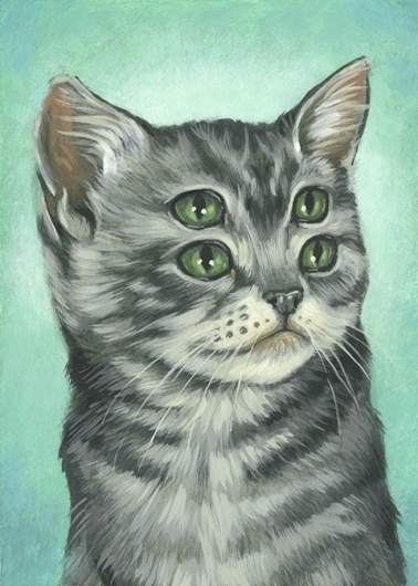 tumblr_lcnt1l90io1qz6f9yo1_500.jpg (480×672) #eyes #illustration #cat