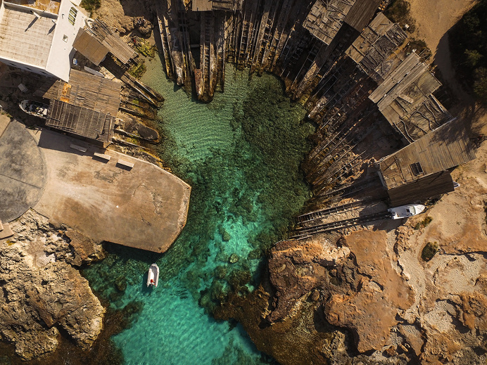 Formentera drone footage from above beautiful landscape nature air spain inspire photography designblog www.mindsparklemag.com sea mountain