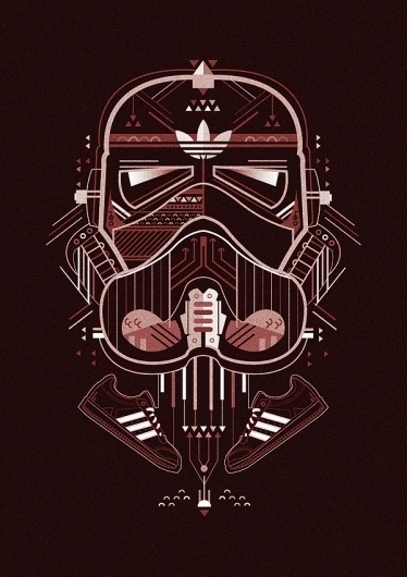 Star Wars example #309: Various Illustrations 2012 on the Behance Network #poster #vector #star #adidas #wars