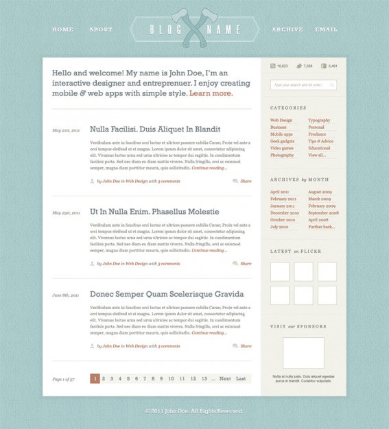 Woodsman blog layout (psd) Free Psd. See more inspiration related to Template, Layout, Psd, Blog, Site, Vertical and Site template on Freepik.