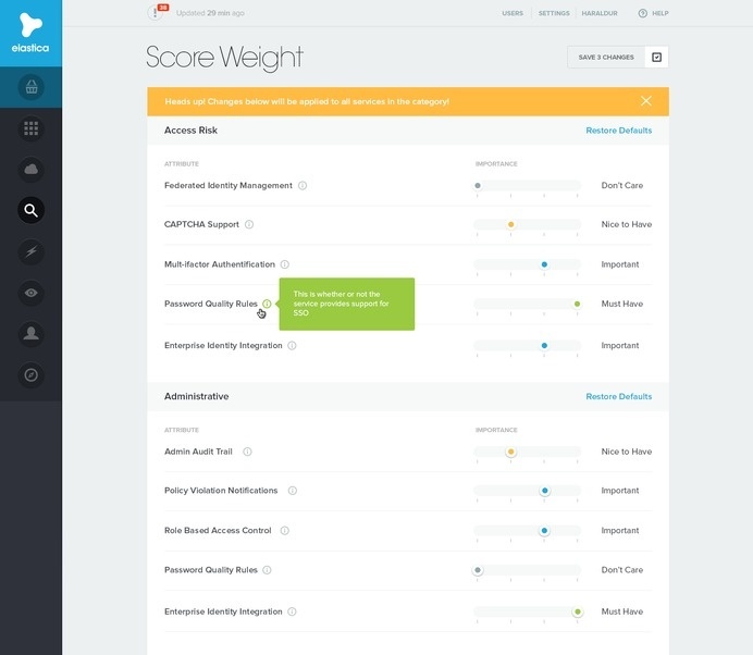 Changeimportance #dashboard