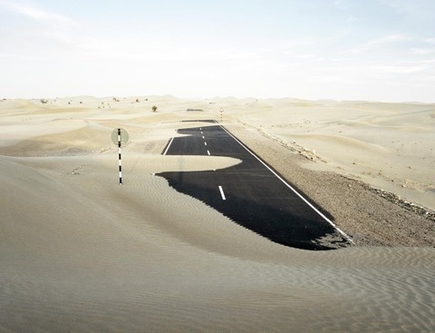 100k #wind #runway #road #abandoned #sand #ruins #desert