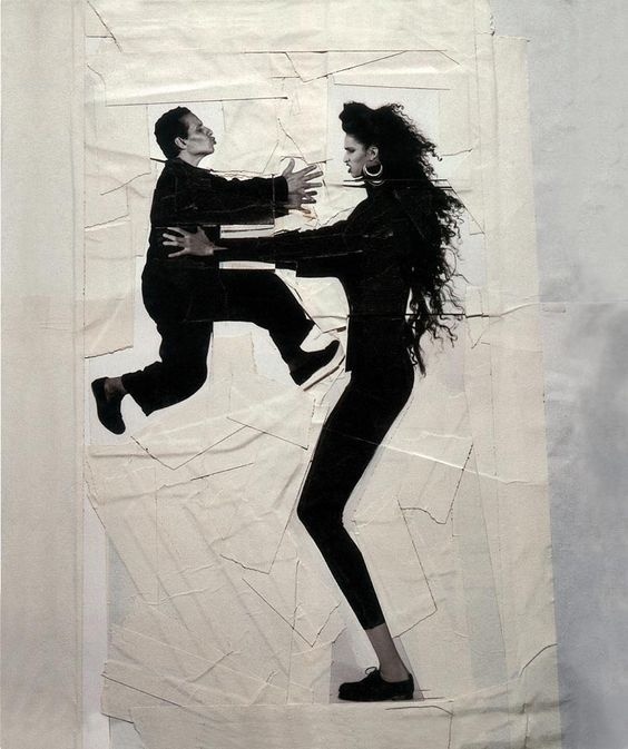 Azzedine Alaia and Farida Khelfa by Jean-Paul Goude 1985