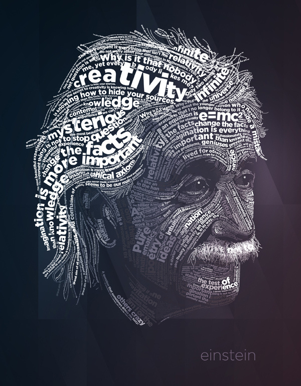 Albert Einstein #alber #han #dlettering #einstein #portrait #typography