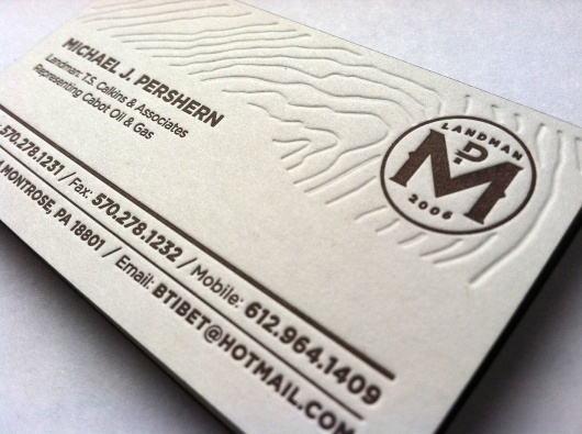 Landman Business Card on the Behance Network #business #card #letterpress #pershern #press #on #identity #studio #fire #cards