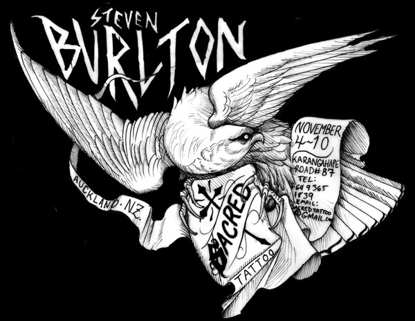 Steve Burlton #illustration #eagle #tattoo
