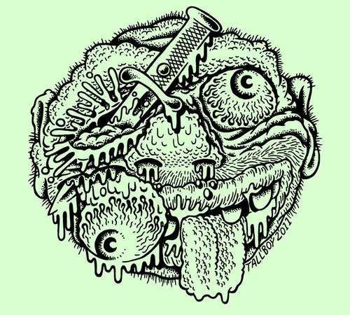 TALLBOY, "BOOGER FACE" available in a 4 piece print set and... #ink #swamp #pen #and #wizards