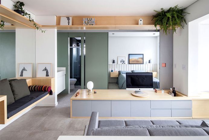 Small Studio Apartment by Estudio BRA - InteriorZine