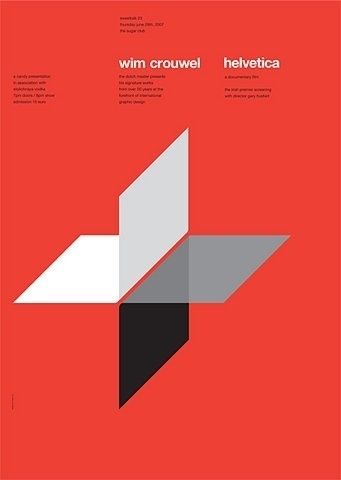 Wim Crouwel helvetica poster #red #crouwel #poster #wim #helvetica