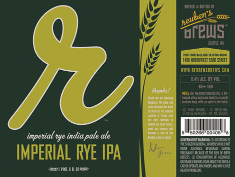 Reuben's Brews #packaging #beer #label #bottle