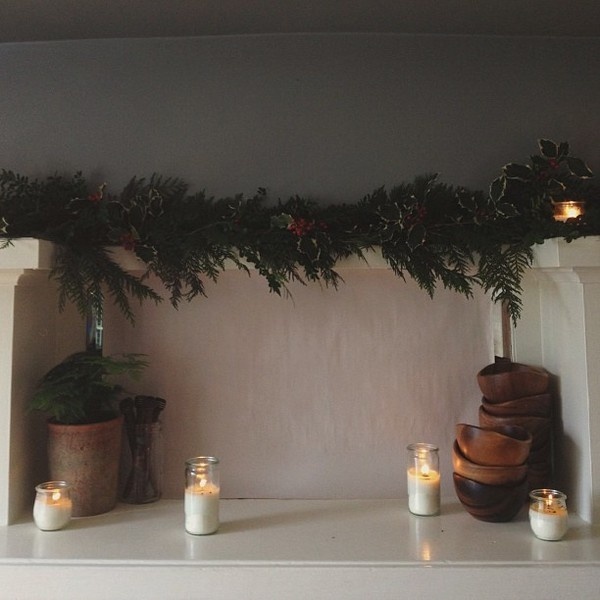 Making Christmas movies w @kinfolkmag today #candles