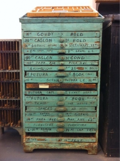 serial machinist : printeresting: Sweet type cabinet at SGCI 2011... #type #cabinet