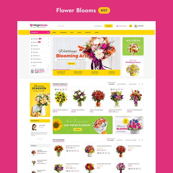 #MegaDeals #Flower - #Multipurpose #Mega Store - #Prestashop #Responsive #Theme | #TemplateTrip #eCommerce #Website #Design #Template
