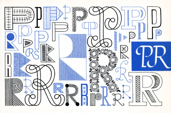 P, R, Embroidery Letterforms, Present and Correct