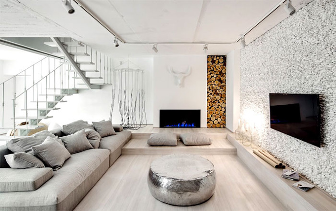 Trendy Duplex Apartment by FORM Bureau - #decor, #interior, #homedecor, #design, #home, #white