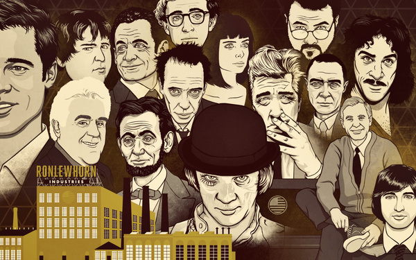 PORTRAITS RONLEWHORN INDUSTRIES #lincoln #clockwork #celebrities #retro #orange #ronlewhorn #scamihorn #woody #portrait #industry #vintage #leno #wallpaper #buscemi