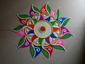 Flowers Rangoli Designs