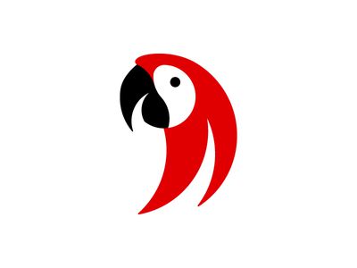 Parrot logo design bird red