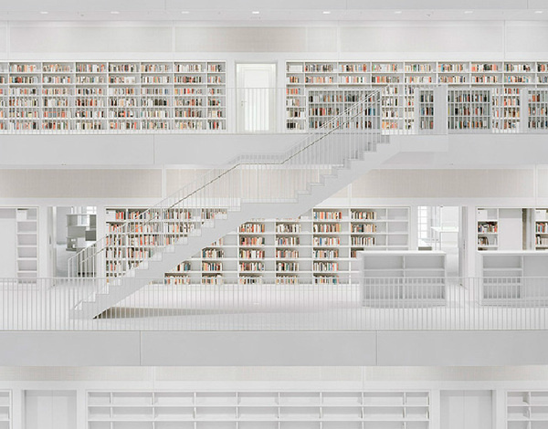 CJWHO ™ (eun young yi | new stuttgart library |...) #gonzlez #white #stuttgart #brigida #young #design #books #interiors #photography #architecture #fav #library #stairs #yi #eun