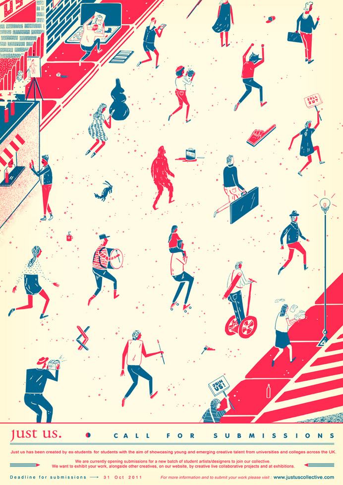 Just Us Collective - Poster Design These A2 screenprinted posters are now being mailed out to universities all over the UK. If youre a stud #illustration