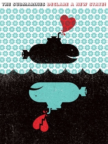Aesthetic Apparatus: THE SUBMARINES #gig #design #graphic #posters #music