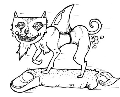 Doodle Number One Hundred and Four. Chiptune and cini-minis. #white #level #next #black #illustration #and