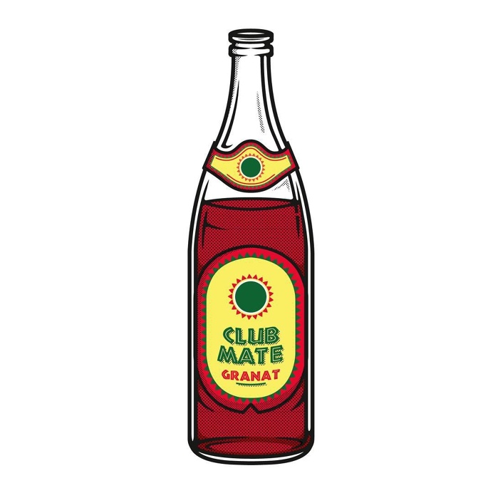 Illustrations | 'Club Mate Granat' #illustration #club #mate #icon #design