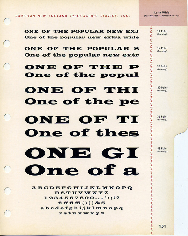 Latin Wide type specimen #type #specimen