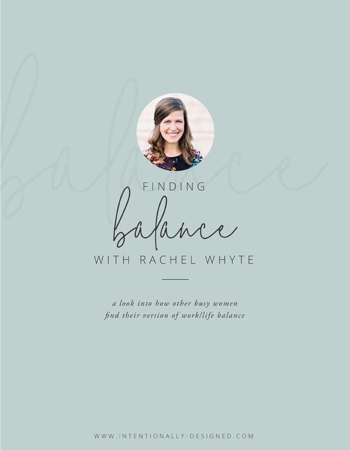 FINDING BALANCE WITH RACHEL WHYTE