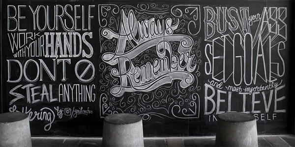 CJWHO ™ (scott biersack | inspirational chalkboard...) #design #chalkboard #illustration #art #typography
