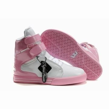 women white pink supra tk society high top trainers #shoe