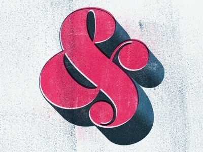 Dribbble - Worthe Ampersand by ryan slater #ampersand #texture #typography