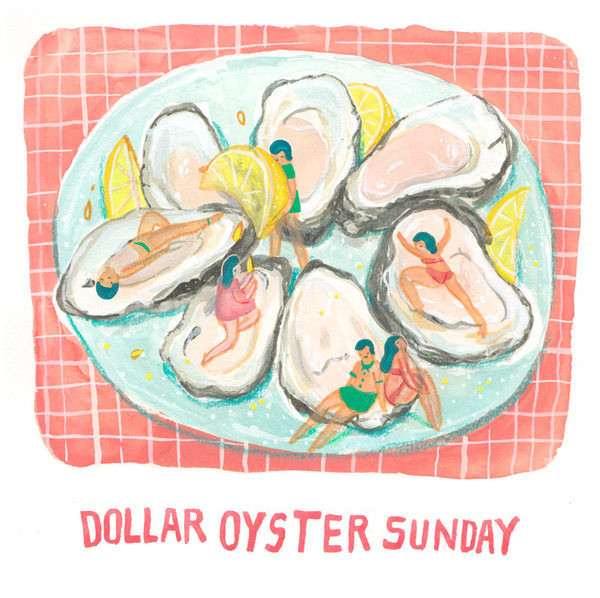 Part of an invite for dinner with friends this Sunday. I tried painting a background and some new gouache. #illustration