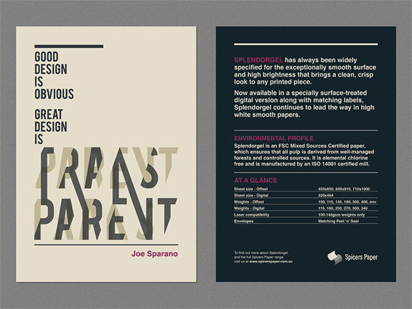 Spicers Paper Postcard on Behance #type